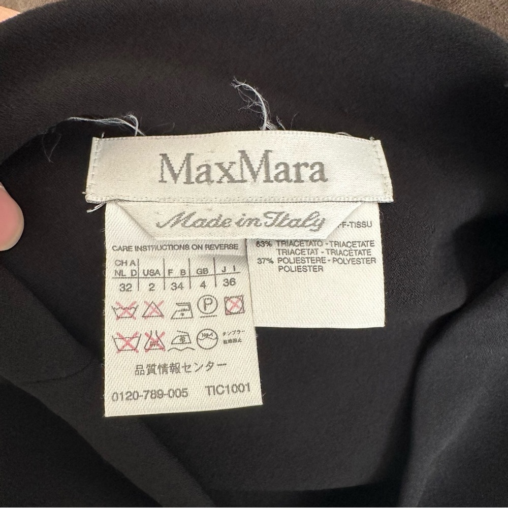 MaxMara Black Sleeveless Cowl Neck Midi Sheath Dress - Picture 12 of 14